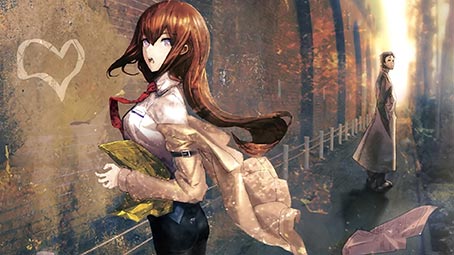 Download Steins Gate Anime Characters on City Street Background