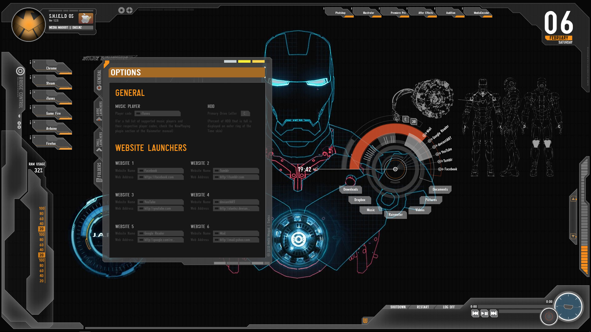 SHIELD Iron Man Theme for Windows 10 | 8 | 7