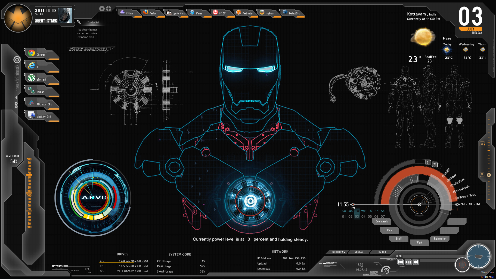 Shield Iron Man Theme For Windows 10 8 7