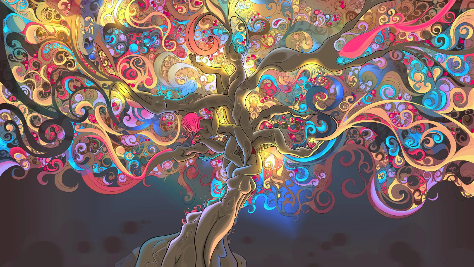 Tree Trippy Psychedelic Art