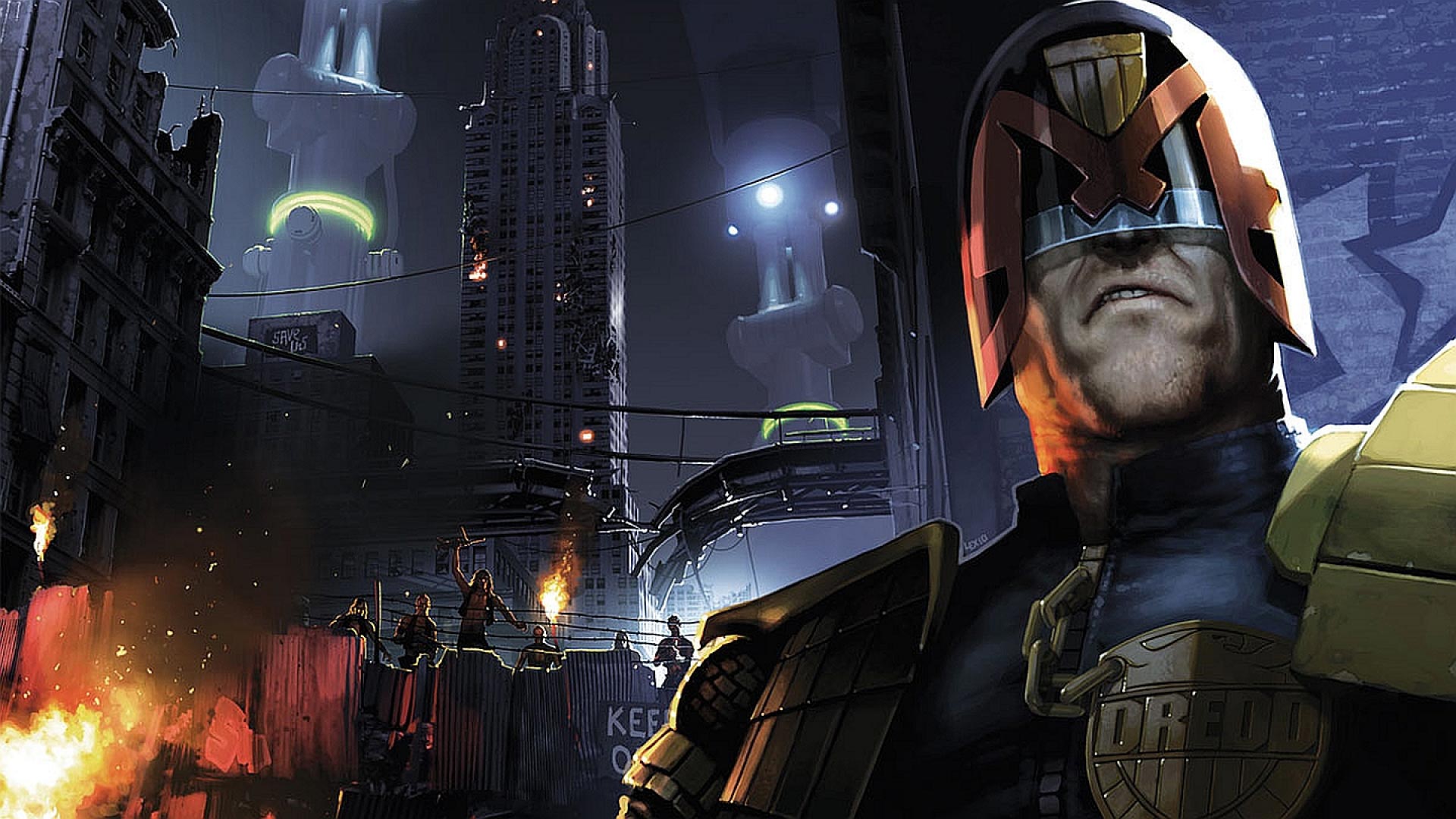 judge dredd comic wallpaper