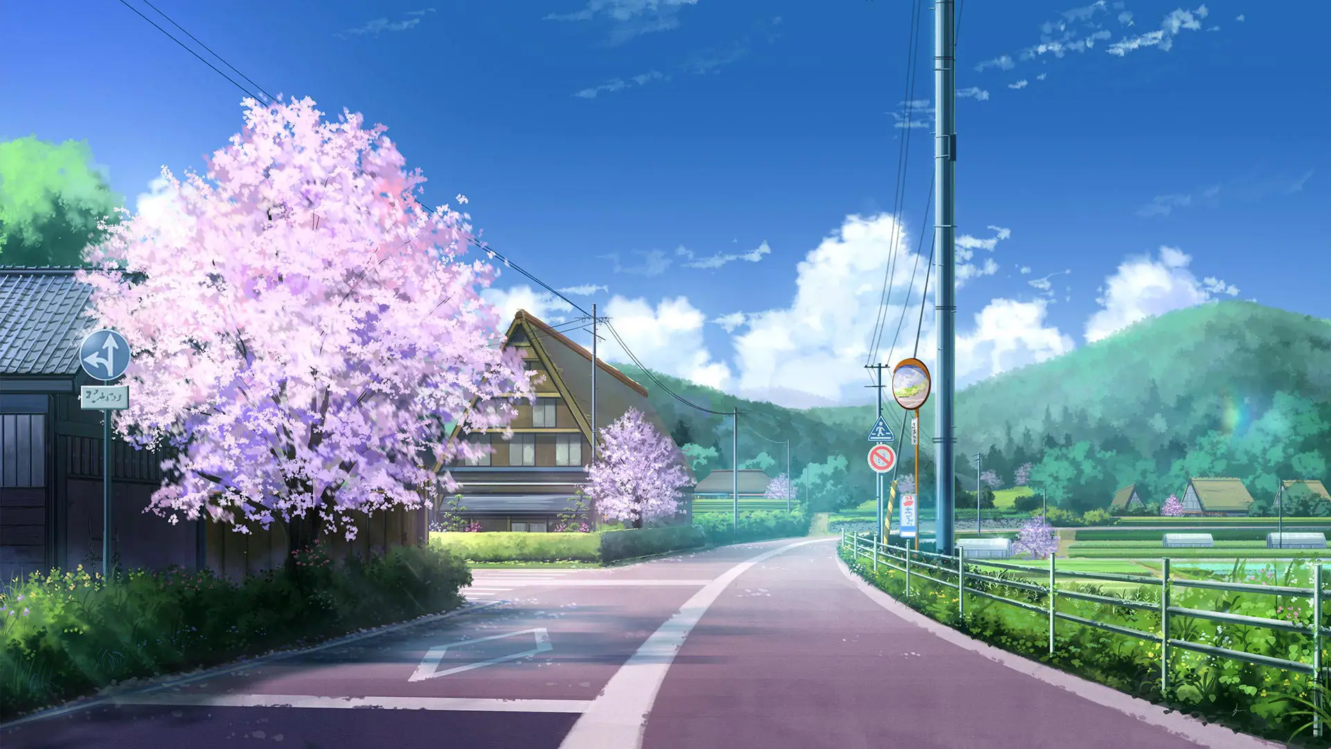 Anime Landscape Coloring Page - Mimi Panda-demhanvico.com.vn